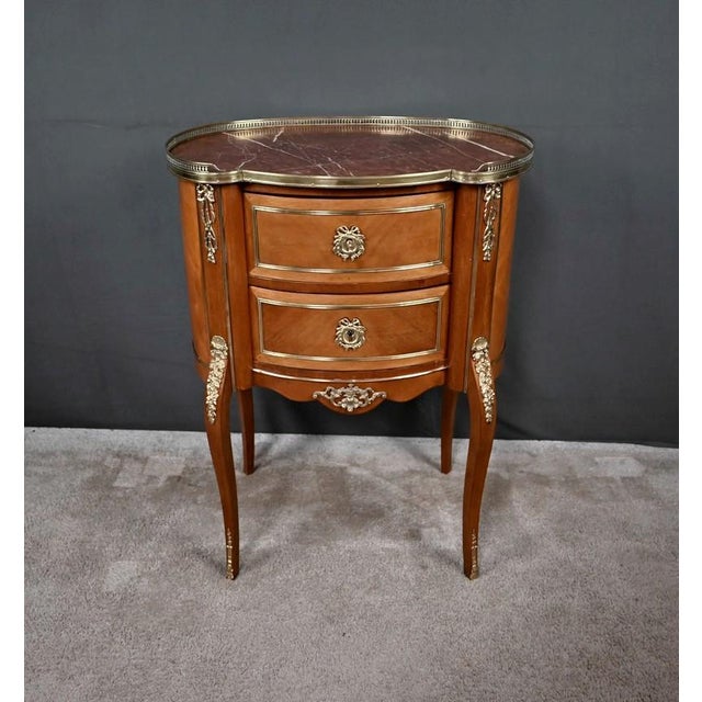 Small Early 20th Century Transition Kidney-Shaped Mahogany Commode For Sale - Image 6 of 18