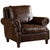English Rolled Arm - Arm Chair - Dark Brown Leather For Sale - Image 9 of 10