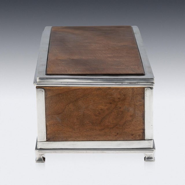 Vintage American Silver Cigar Box, 1920 For Sale - Image 6 of 18