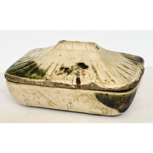 Mid century Japanese wabi sabi covered dish.