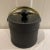 Mid 20th Century Black and Brass Leather Pinstripe Ice Bucket For Sale - Image 12 of 12