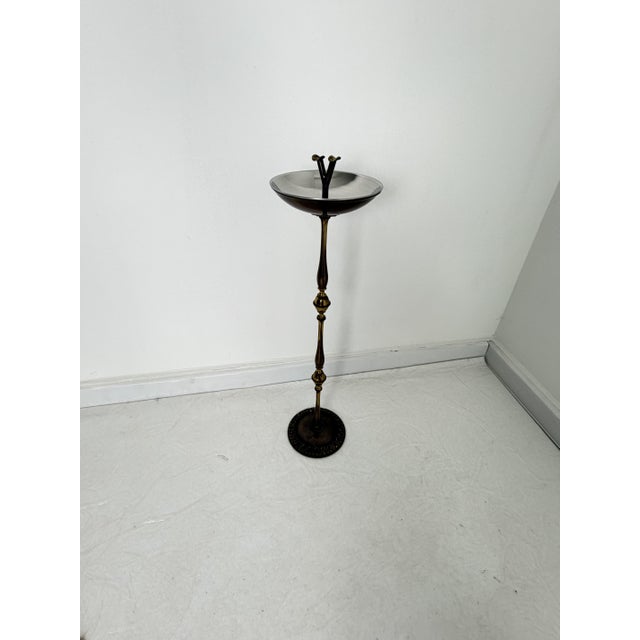 Metal Mid-Century Modern Floor Ashtray in Brass, 1950s For Sale - Image 7 of 12