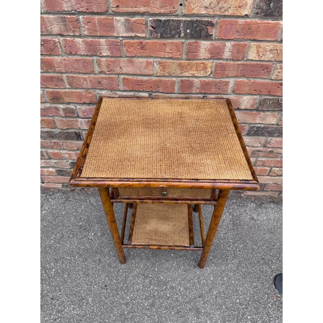 Early 20th Century 20th Century Bamboo Table With Drawer For Sale - Image 5 of 8