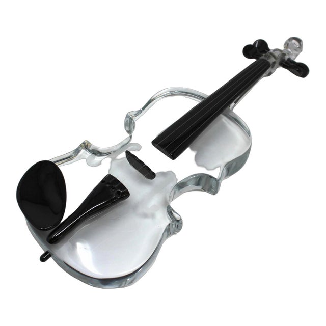 Pino Signoretto Murano Glass Violin by Pino Signoretto For Sale - Image 4 of 5