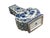 Blue Oriental Blue White Heart Shape Flat Floral Elephant Ring Porcelain Vase For Sale - Image 8 of 12