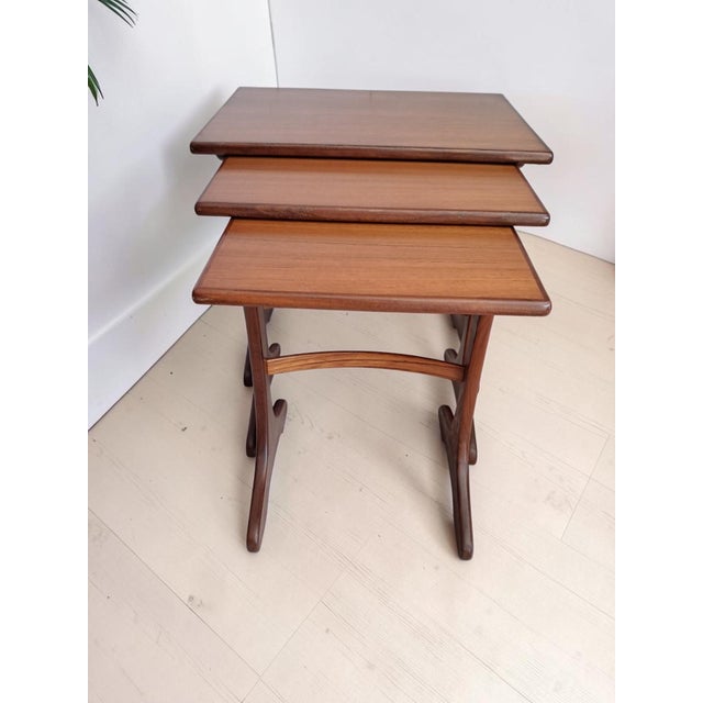 Wood Mid-Century Fresco Nesting of Tables in Teak from G-Plan, 1960s, Set of 3 For Sale - Image 7 of 14