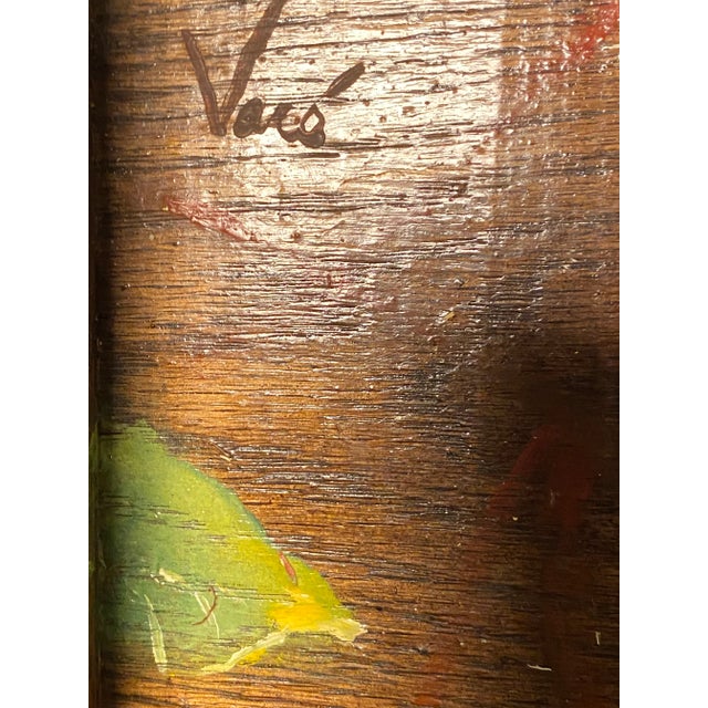 Hand painted wood tray