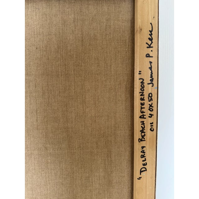 40x50. Oil on canvas by Florida artist James P. Kerr. Delray Beach afternoon in Florida. Signed lower right of painting,...