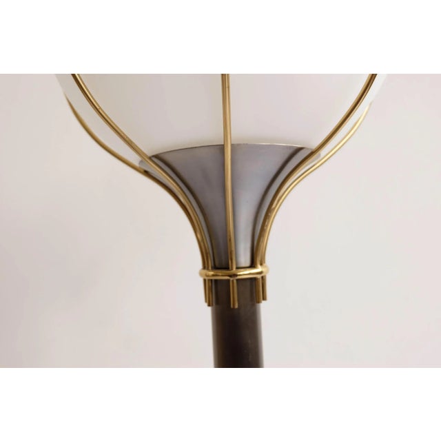 Esperia Italian Aluminum and Brass Floor Lamps from Esperia, 1960s, Set of 2 For Sale - Image 4 of 7
