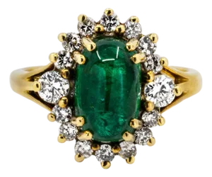 Late 20th Century 18k Emerald Ring, Size 5