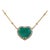 2.9Ct Gia Certified Colombian Emerald Heart Pendant With Diamonds Halo, 14k Gold For Sale