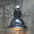 French Factory Pendant Light Black enamel shade with porcelain top Clear glass with white inside. E27 / E26 Up to 250V...