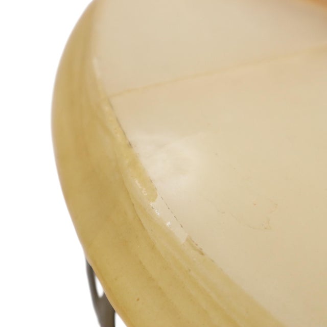 Vintage Brass Side Table with Round Onyx Marble Top, 1950s For Sale - Image 9 of 18