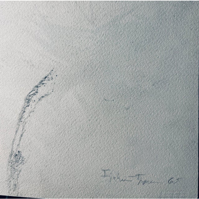 Abstract 1965 Hella Fischer-Thorer Abstract Mixed Media Lithograph For Sale - Image 3 of 3