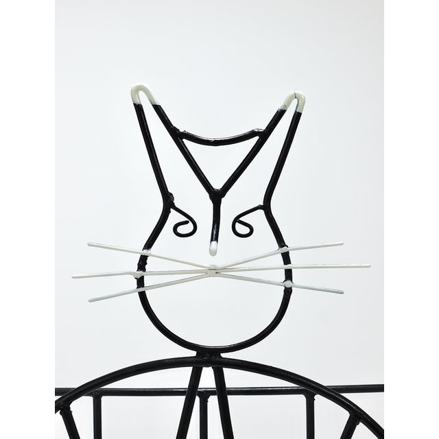 Mid-Century Cat Shaped Magazine Stand in Iron, Italy, 1950s For Sale - Image 17 of 18