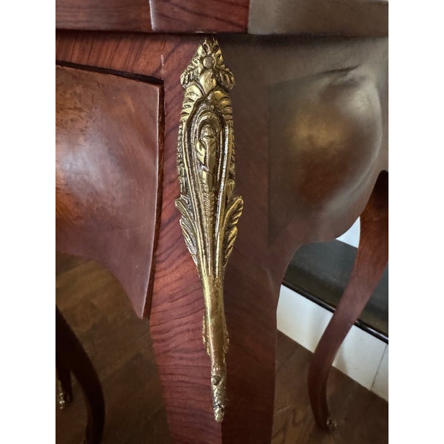 Brass Pair of Vintage French Bombé Side Tables For Sale - Image 8 of 10