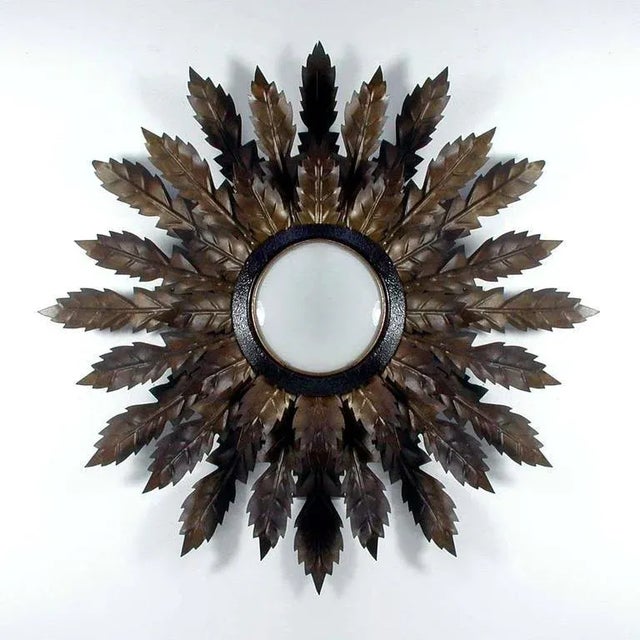 Mid-Century Spanish Sunburst Sconce, 1950s For Sale - Image 10 of 11