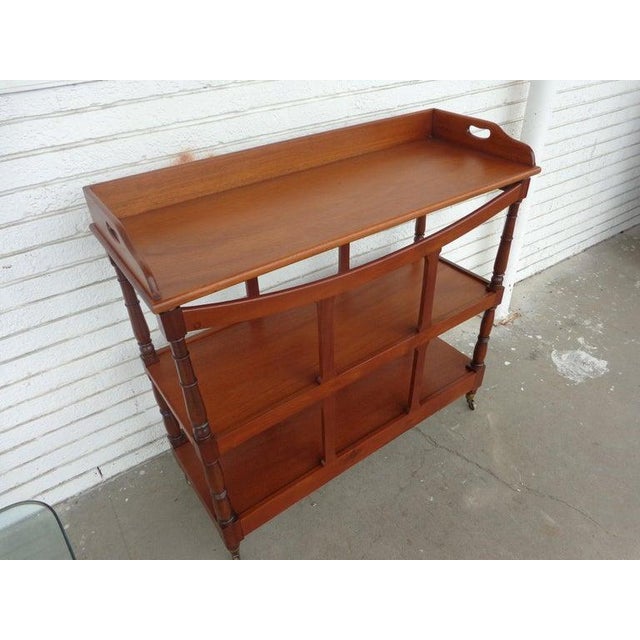 Brown 19th Century 3 Tier Trolley Tea Cart For Sale - Image 8 of 11