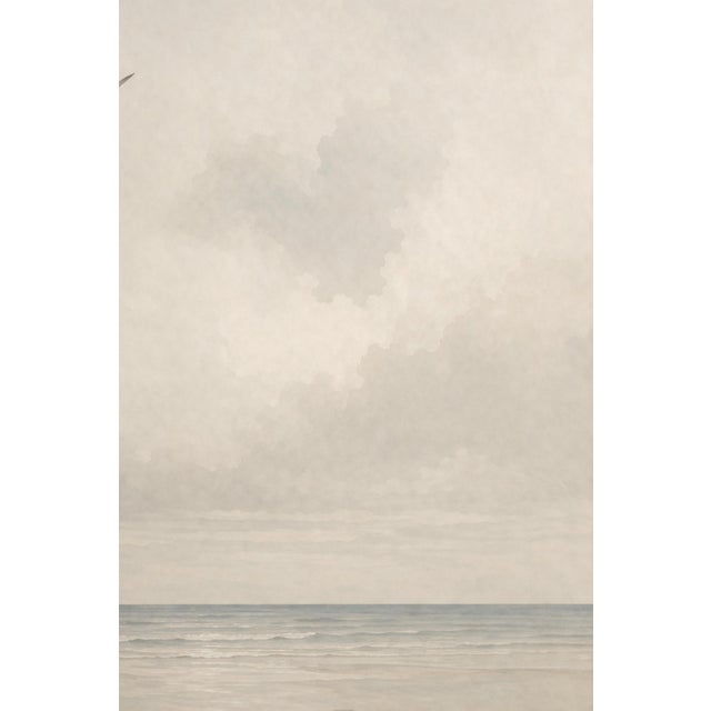 Ivory Minimalist Coastal Horizon, Neutral Seascape Wall Art Print, 24″ × 36″ For Sale - Image 8 of 9