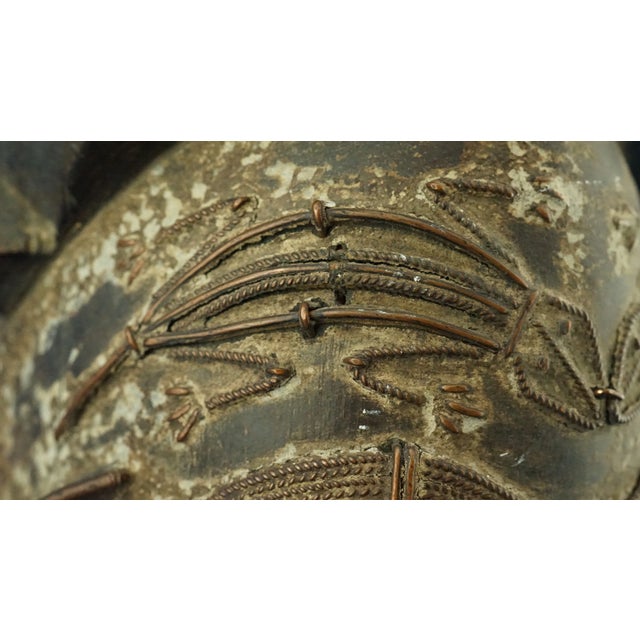 20th Century Wenge and Copper Tribal Mask, Tikar Tribe of Cameroon, Africa For Sale - Image 18 of 18