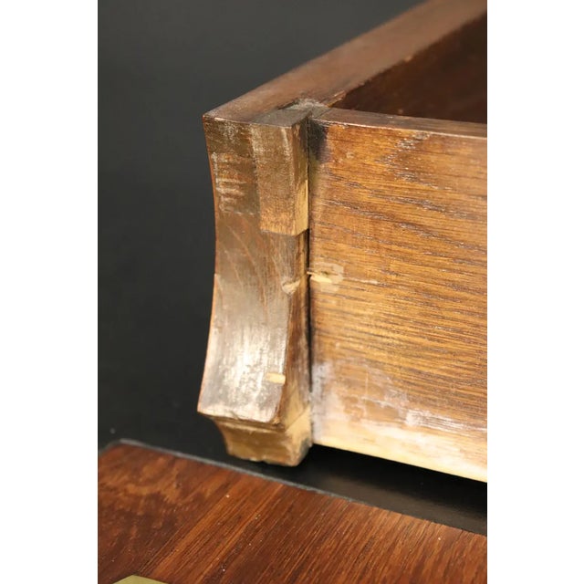 Bronze Monumental 19th Century Louis XV Style Bronze Ormolu Mounted Leather Top Bureau Plat For Sale - Image 8 of 9
