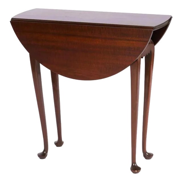 Queen Anne Dropleaf Console Table Custom Made by David LeFort of Hanover, Massachusetts For Sale