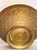 Vintage Brass Bowl With Flower Etching Detail For Sale - Image 4 of 4