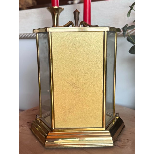 1950s Vintage Kieninger & Obergfell Kundo Brass Hexagonal Anniversary Clock For Sale - Image 5 of 12