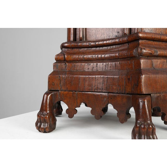 19th Century Neo-Gothic Oak Umbrella Stand with Sculptural Carving, France For Sale - Image 11 of 12