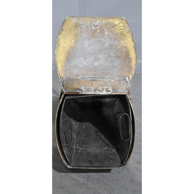 Victorian Brass Coal Bin, 1880 For Sale - Image 3 of 9