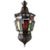 Moroccan Moorish Large Hanging Light Fixture Colored Glass Lantern For Sale
