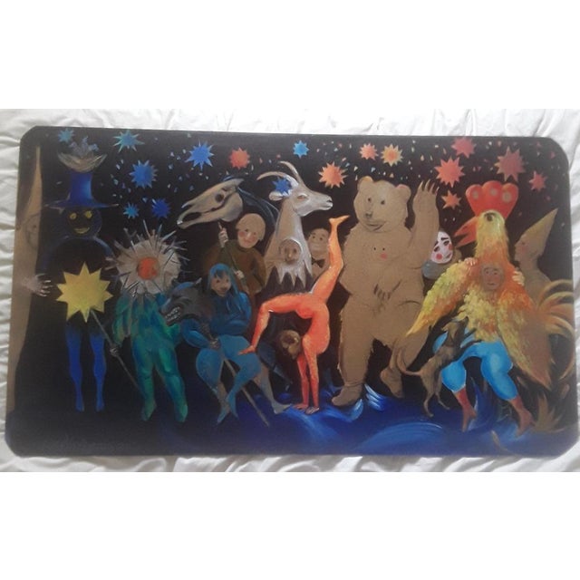 Modern Veronik Isaeva-Agenos, Carnival, 2020, Acrylic on Plate For Sale - Image 3 of 11