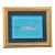 Whale Nautical Folk Art Minimalism Blue Gray Original Oil Painting by Cleo Plowden For Sale