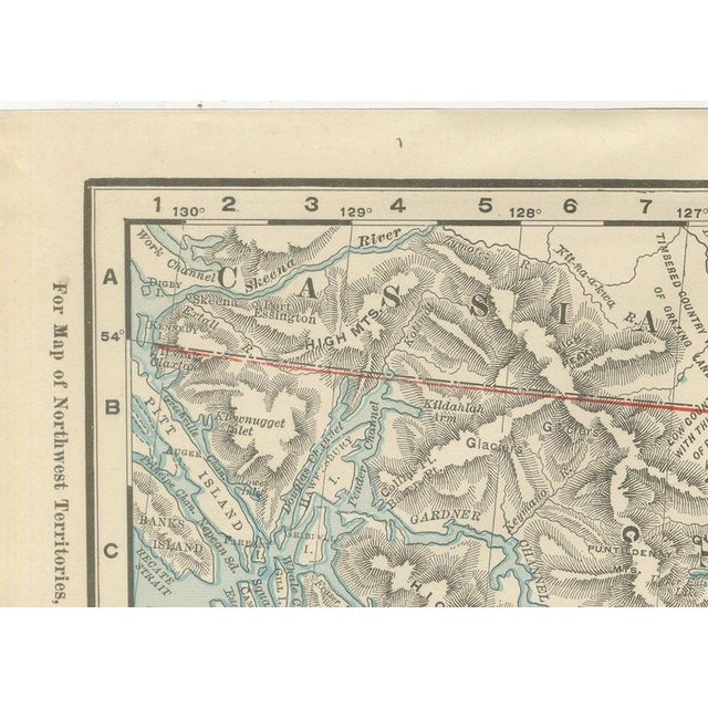 Antique Map of British Columbia with Queen Charlotte Islands, 1899 For Sale - Image 6 of 12