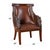 This high end Leather Swan Arm Chair from Niagara Furniture is impressive with solid mahogany hand carved details as well...