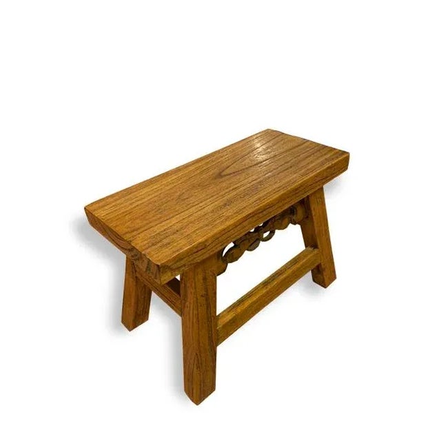 Asian Style Asian Style Brown Butterfly Stool For Sale - Image 4 of 5