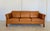 Mid-Century Danish Cognac Three Seater Sofa by Morgans Hansen For Sale - Image 4 of 18