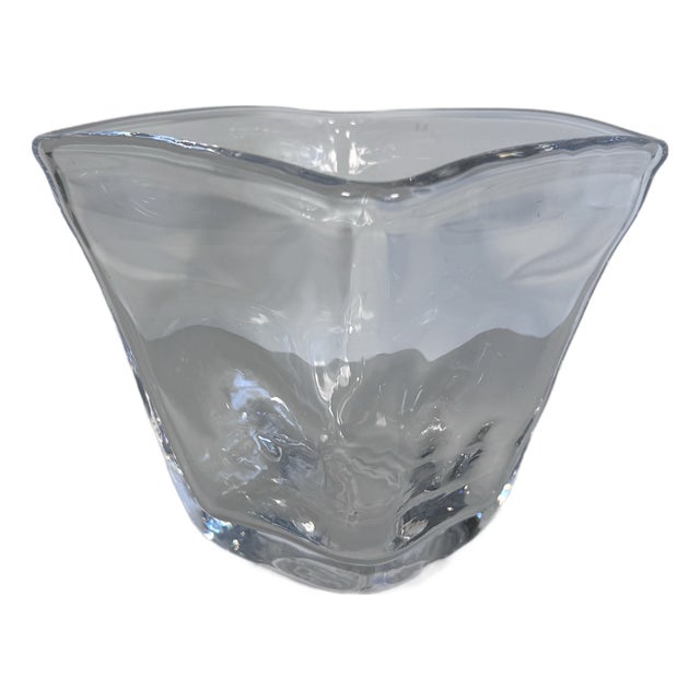 Vintage Simon Pearce Handblown Small Square Vase For Sale