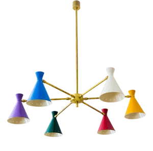 Mid-Century Modern Italian Adjustable Chandelier, 1960s