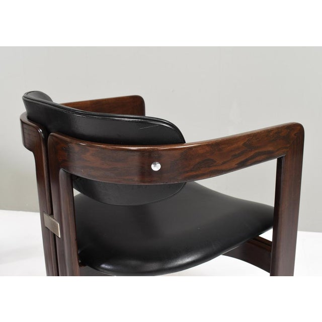 Pamplona Chairs in Black Leather by Augusto Savini, Italy, 1965, Set of 3 For Sale - Image 11 of 18