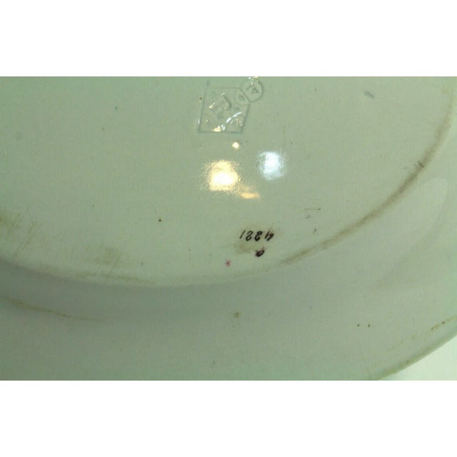 Circa 1865 Civil War Era White Ironstone Armorial Platter Stag Crest, English For Sale - Image 10 of 13