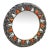 Handcrafted Moroccan Round Bone Inlay Wall Mirror For Sale