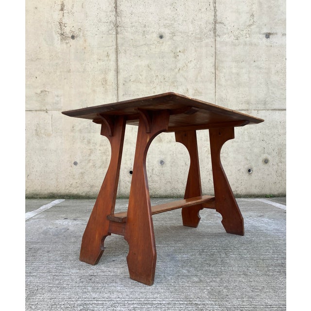 1920s Arts & Crafts English Console Table For Sale - Image 5 of 11