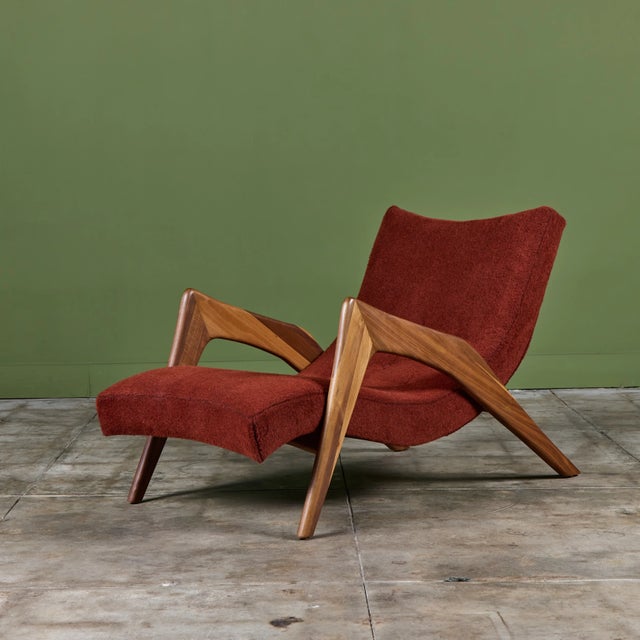 The 'crescent' lounge chair by Adrian Pearsall for Craft Associates, c.1960s, USA. Known by collectors as the...