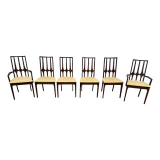 1960s Broyhill Attributed Brasilia Mid Century Modern Dining Chairs- Set of 6 For Sale