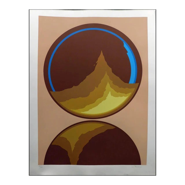 1970s Jim Boutwell "Untitled" Hand Signed Abstract Serigraph Print For Sale