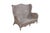 This striking antique-style Victorian Revival wicker high wingback settee bench features an intricate, tight-weave...