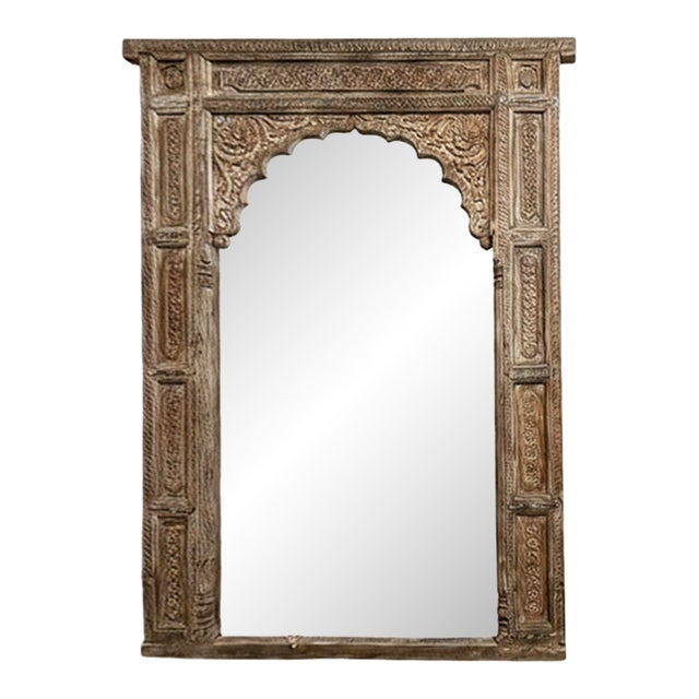 Antique Carved Indian Jharokha Arch Doorway | Old World Architectural Salvage 108 For Sale