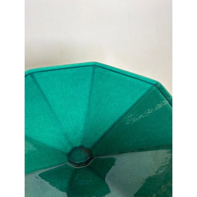 Art Deco Style Green and Blue Fruit Bowl, France, 1940s For Sale - Image 6 of 12