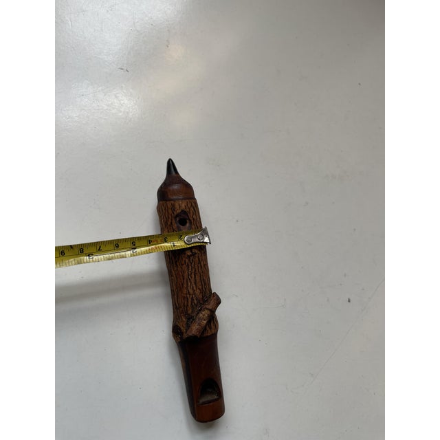 Antique Swiss Bird Whistle in Hand-Carved Wood, 1890s For Sale - Image 9 of 10
